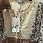 ZARA  Beige and Red Floral Maxi Dress Photo 2