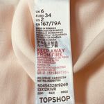 Topshop  Off the Shoulders Short Sleeve Blouse Cream Size 2 Photo 3