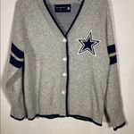Abercrombie & Fitch WOMENS DALLAS COWBOYS LUXELOFT CARDIGAN SWEATER GRAY SMALL Photo 3