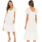 Cleobella  Ashlyn Organic Cotton Dobby Midi Dress Women's Small White Flowy NWOT Photo 1