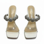 Betsey Johnson  Womens Troy Embossed Clear Straps 3.5” Heels Slide Sandals - 6M Photo 0