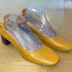 Everlane  Womens Leather Slip‎ On Day Heels Mustard Size 9 Photo 0
