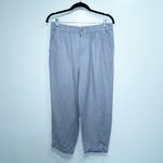 Madewell  Faded Lavender Purple Linen-Blend Pull-On Tapered Pants Medium Petite Photo 1