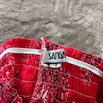 SANGA Boutique Red Butterfly Whimsical Lined Bandana Midi Skirt Sz S EUC Photo 2