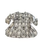 Apt. 9  Animal Print Snakeskin Pattern Sheer Popover Roll Tab Sleeves size 2X Photo 5
