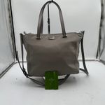 Kate Spade  Nylon Tote Bag Shoulder Crossbody Grey Silver Hardware Photo 2