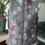 Artisan NY  Floral Quilted Vest - Gray and Multicolor Photo 0