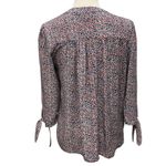 Cynthia Rowley Anthropologie Women's Top M Floral Rayon Flowy 3/4 Tie Sleeve Photo 2