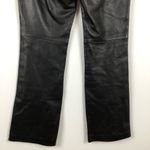 Vintage Context 100% Leather High Waisted Boot Cut Black Minimalist Pants 6P Photo 12