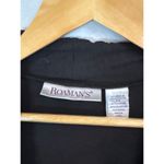 Women’s Roaman’s Size 2X Long Sleeve Black Sweater with Ruched Details. Photo 1