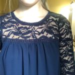 As You Wish Navy Lace Detail Dress Photo 0