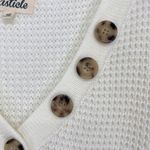 Listicle Waffle Knit Button Sweater Top Long Sleeve Granola Gorpcore Large Photo 9