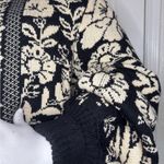 Farm Rio  Floral Black and Cream Knit Cardigan Photo 5