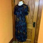 Vintage 80s top & skirt set Blue Photo 8