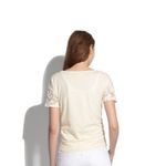 Madewell Ivory Lace Shapes Tee Blouse Photo 2