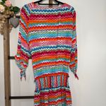 La Blanca  Kaftan Tunic Swim Cover Up Knotted Sleeve Size‎ Small Photo 6