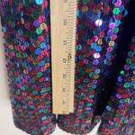 Blacktie Oleg Cassini Dress Womens 14 Sequin Long Sleeve Cocktail Multicolor 90s Size M Photo 10