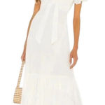 Cleobella  Ashlyn Organic Cotton Dobby Midi Dress Women's Small White Flowy NWOT Photo 0