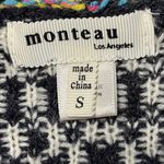 Monteau  long knit cardigan sweater hoodie. Size Small. Photo 5