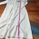 Everlane NWT  Luxe Cotton Long Sleeve Button Front Dress Medium Cream colored Photo 5