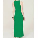 Marina Moscone Dress Womens Green Knit Sheath Maxi Large Photo 7