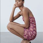 ZARA  Printed Draping Mini Dress NEW Photo 2