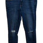 Mossimo Supply Co . Dark Wash Mid Rise Distressed Skinny Jeans Photo 0