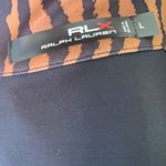 RLX Ralph Lauren Womens Large 1/4 Zip Pullover Top Animal Print Long Sleeve Golf Black Photo 6