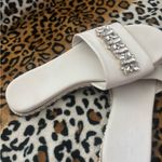 Karl Lagerfeld  White Crystal Slide Sandals Photo 7