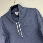 Vineyard Vines Womens Pullover Sz XS Blue Quilted Cowl Neck Sweatshirt Photo 3