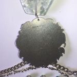 Pilgrim Danish Design Silver Tone Huge Boho Green Quartz Pendant Necklace Photo 10