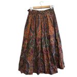 Lands' End Paisley Maxi Skirt Colorful Print High Waist Long Skirt Bohemian Style size 10 Photo 6