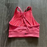 Lululemon  energy ribbed high neck raspberry cream sport bra size 4 Photo 3