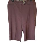 Nine West Ladies Chocolate Brown Stretch Capri Pants ~ Women's Misses Size 12 Photo 0