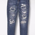American Eagle Distressed Jegging Ripped Jeans Stretch Denim Size 4 Short Photo 0