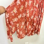 Free People “Kitty” Maxi Tube Top Tunic Dress Orange /Brown Boho Size XL Photo 3