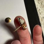 Signed Avon High Heel Shoe Gold Tone Brooch Tack Pin Rhinestone Photo 3