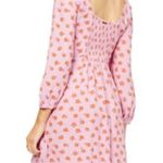 Billabong NWT  Dress Floral Pink Mini Fit & Flare Mini Long Sleeves Women's L $60 Photo 3