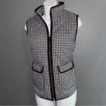 J.Crew  Women’s Black & White Houndstooth Winter Spring Vest size Small Photo 2