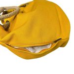 Michael Kors Marina Mustard Yellow Large Gathered Tote Handbag Hobo Canvas Rope Photo 11