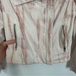 BLANK NYC Pink Tie Dye Faux Suede Drape Front Moto Jacket Size Medium Photo 5