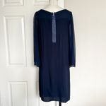 Alice + Olivia  Odette Flutter Sleeve Navy Dress Photo 7