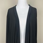Attitudes by Renee Cardigan Fringe Topper Womens 3X Black Como Jersey Knit Open Photo 2