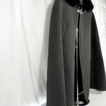 Apt. 9  Women's Faux Fur Collar Cape Coat in Black - One Size Photo 4