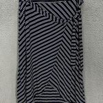 Adrienne Vittadini Skirt Womens Large Blue Striped Tie Wrap Nautical Preppy Boho Photo 0