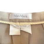 Max Mara Cream Wide Leg Women's Trousers Virgin Wool Photo 3