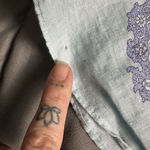 J. McLaughlin  Redondo Blue 100% Linen Poncho Caftan Mandala Medium/Large M L Photo 6