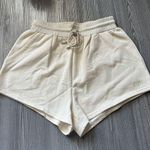 For Love & Lemons  Shorts Womens Small Relaxed Fit Lounge Cream Photo 0
