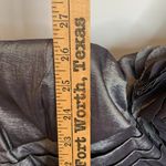 Snap One Shoulder Bubble Skirt Silver Metallic Dress Silver Size undefined Photo 5