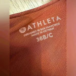 Athleta Women’s Aqualuxe Rust Red Twist Swimsuit Size Bra 36B/C Panties XS Photo 3